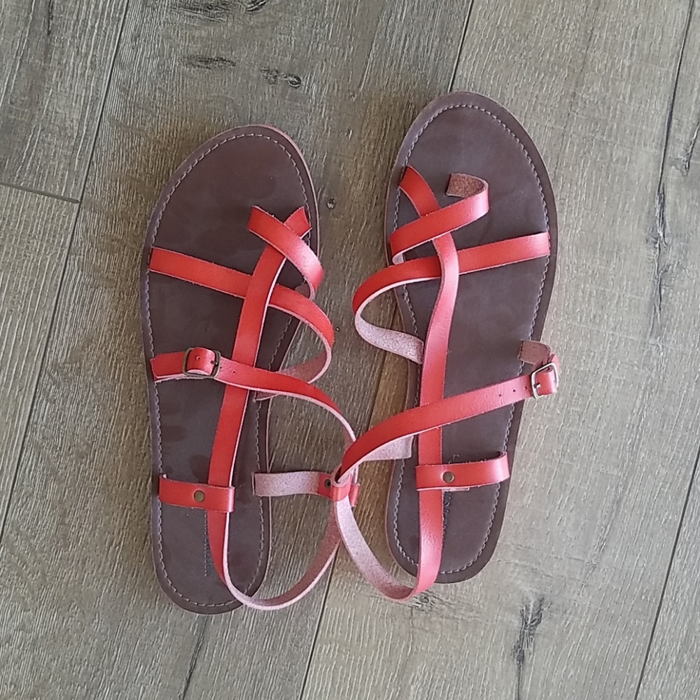 Burnt orange sandals from Target